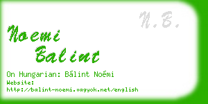 noemi balint business card